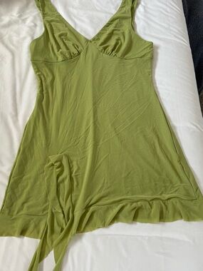 SHEIN Olive Green Mini Dress